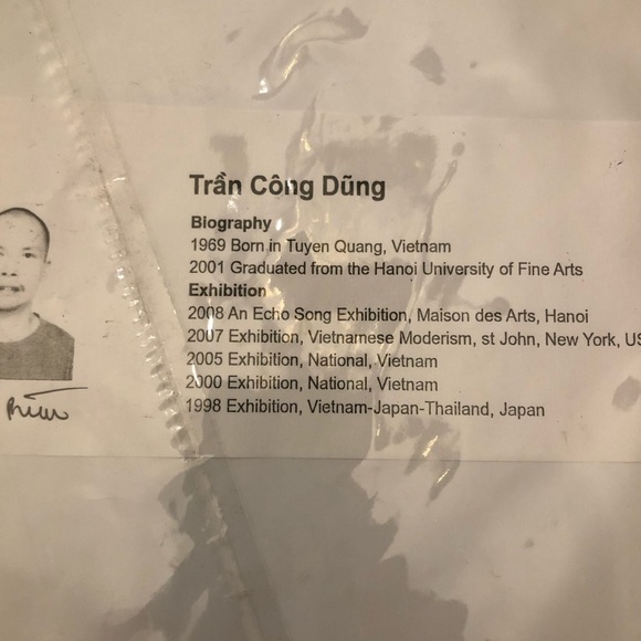 Original signed woodblock print “Touchpoints” by Tran Cong Dung - Picture 5 of 5